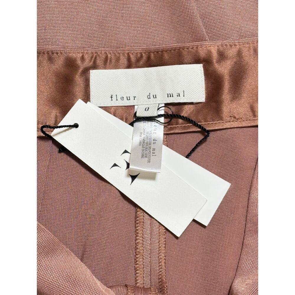 Fleur du Mal NWT Wide Leg Pants Size 0 Fox High Rise - Picture 4 of 4